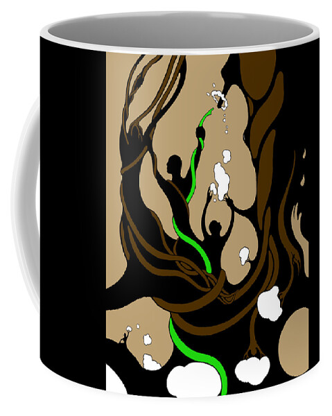Climate Change Coffee Mug featuring the drawing Misleaders by Craig Tilley