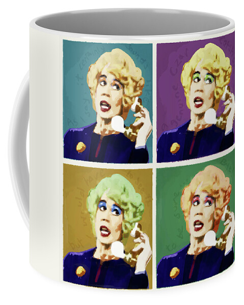 Miss Babs Coffee Mug featuring the digital art Miss Babs, Acorn Antiques by Big Fat Arts