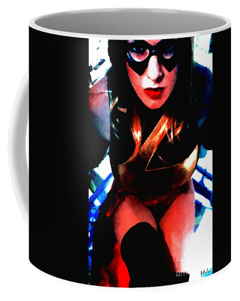 Miss Coffee Mug featuring the digital art Miss M by HELGE Art Gallery