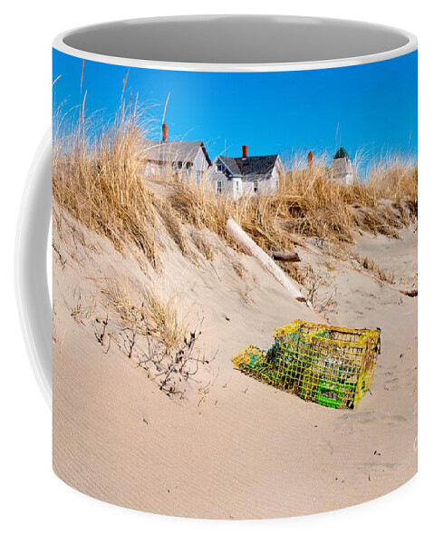 Sand Dunes Coffee Mug featuring the photograph Missing Lobster Trap by Elizabeth Dow