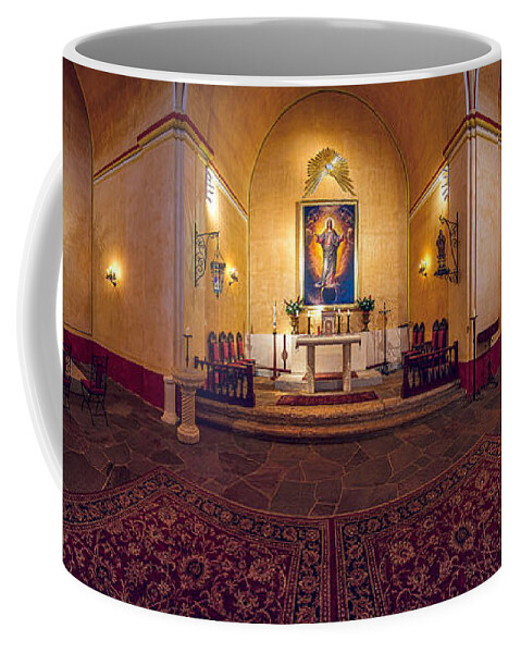 San Antonio Coffee Mug featuring the photograph Mission Concepcion Pano by Tim Stanley