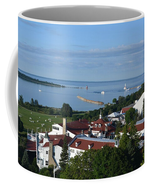 Pure Michigan Coffee Mug featuring the photograph Mission Point Morning by Keith Stokes