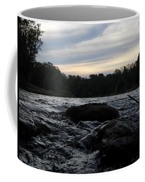 Mississippi River Coffee Mug featuring the photograph Mississippi river dawn sky by Kent Lorentzen
