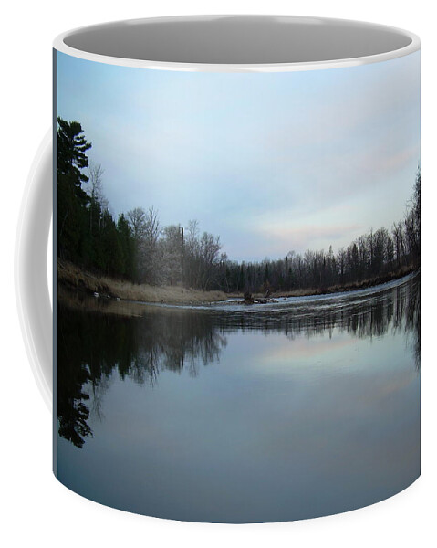 Mississippi River Coffee Mug featuring the photograph Mississippi river Morning Reflection by Kent Lorentzen