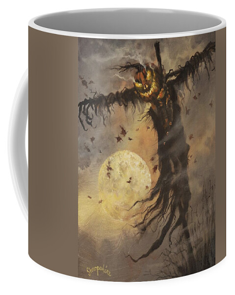 Halloween Coffee Mug featuring the painting Mister Halloween by Tom Shropshire