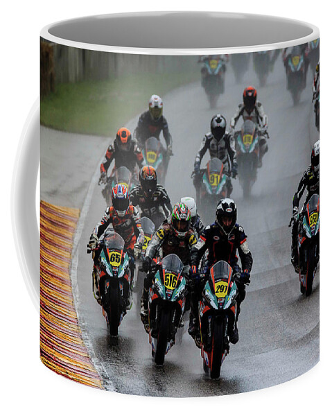 Racing Coffee Mug featuring the photograph Misting by Michael Nowotny