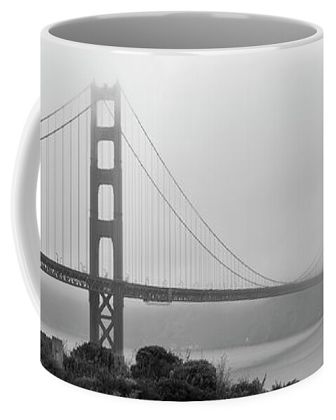 Golden Gate Coffee Mug featuring the photograph Misty Golden Gate by Maj Seda