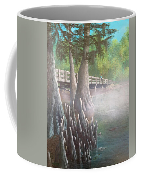 Historic Coffee Mug featuring the painting Misty Morning by Marlene Little