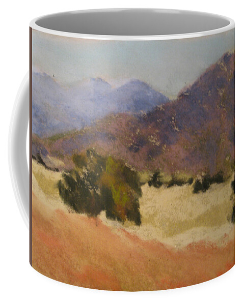 Misty Mountain Coffee Mug featuring the pastel Misty Mountain by Constance Gehring