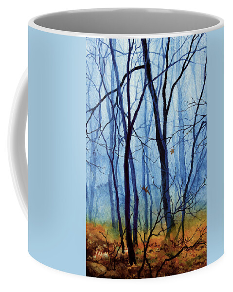 Misty Woods Coffee Mug featuring the painting Misty Woods - 2 by Hanne Lore Koehler