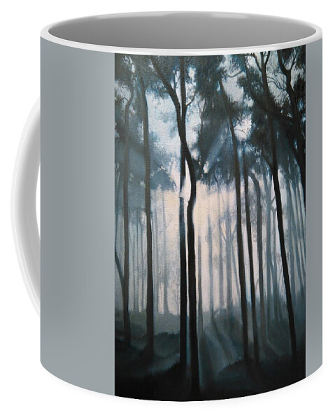 Woods Coffee Mug featuring the painting Misty Woods by Caroline Philp