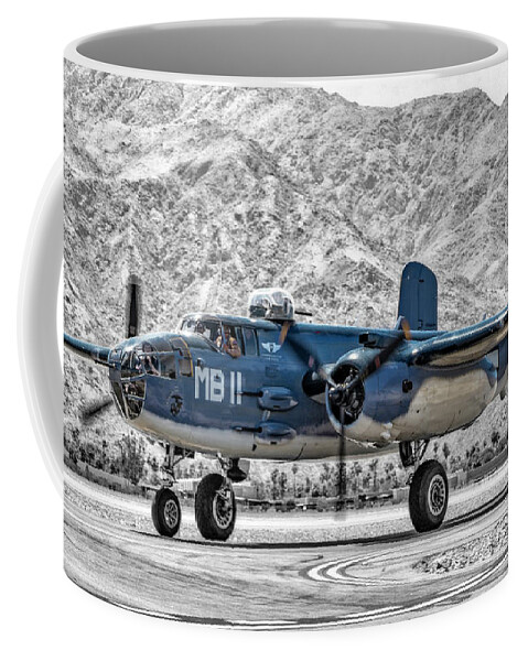 Mitchell B-25 Pbj Coffee Mug featuring the photograph Mitchell B-25 PBJ by Sandra Selle Rodriguez