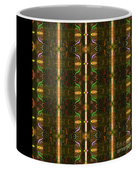 Abstract Coffee Mug featuring the digital art Mixed Expressions - Focusing On Light by Helena Tiainen