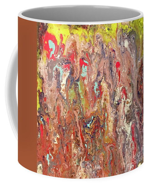 Galaxy Coffee Mug featuring the painting Mixed Messages 2 by Sherry Harradence