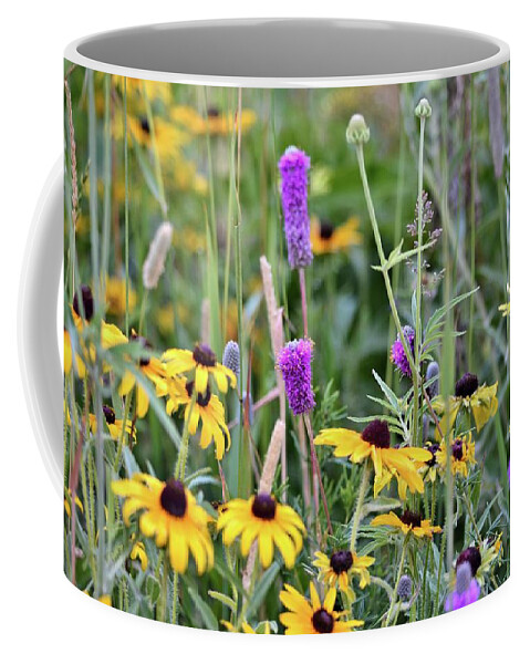 Purple Prairie Clover Coffee Mug featuring the photograph Mixed Natural Bouquet 2 by Bonfire Photography