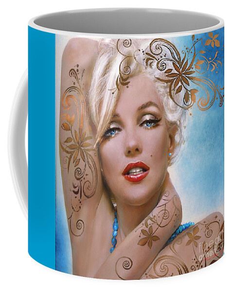 Theo Danella Coffee Mug featuring the painting MM 127 Deco by Theo Danella