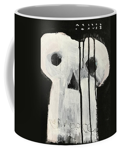  Coffee Mug featuring the painting MMXVII Skulls No 7 by Mark M Mellon