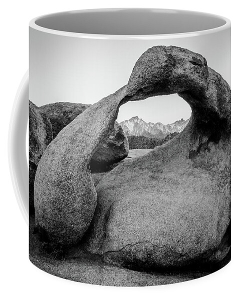 California Coffee Mug featuring the photograph Mobius Arch in Monochrome No.2 by Margaret Pitcher