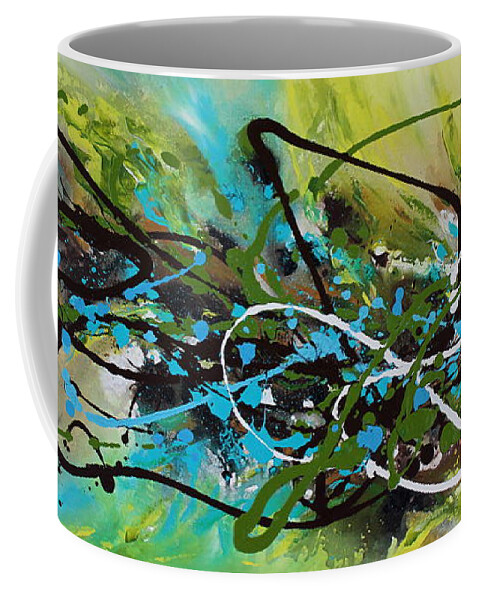 White Painting Coffee Mug featuring the painting Modern Day by Preethi Mathialagan