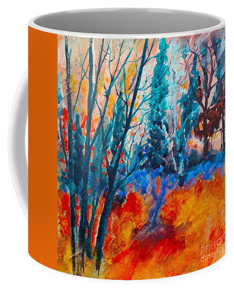 Woods Coffee Mug featuring the painting Modern Woods by Melanie Stanton
