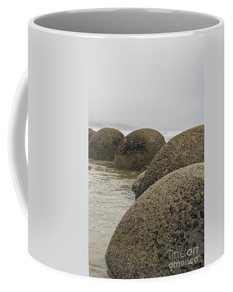 Balls Coffee Mug featuring the photograph Moeraki boulders New Zealand #1 by Patricia Hofmeester