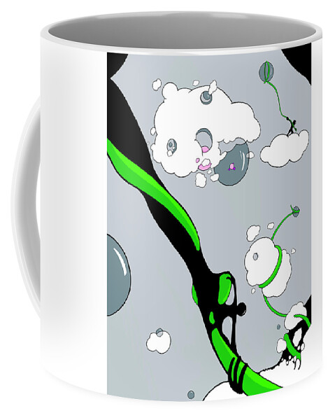 Molecular Coffee Mug featuring the drawing Molecular Playground by Craig Tilley