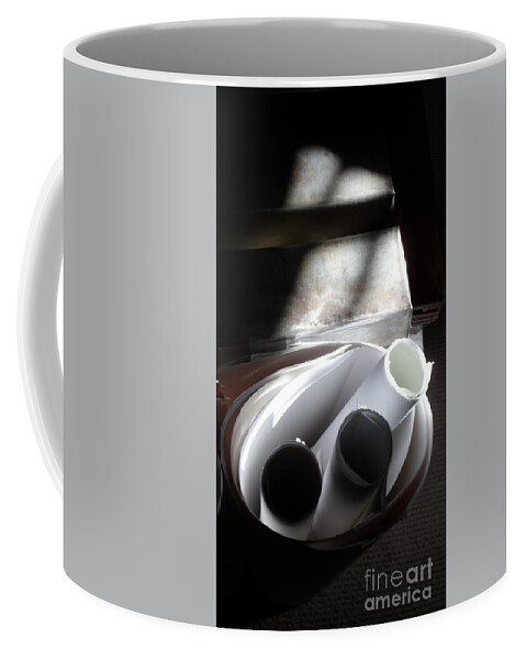 B & W Circles Paper Frozen Time Coffee Mug featuring the photograph Moment in time by J Doyne Miller