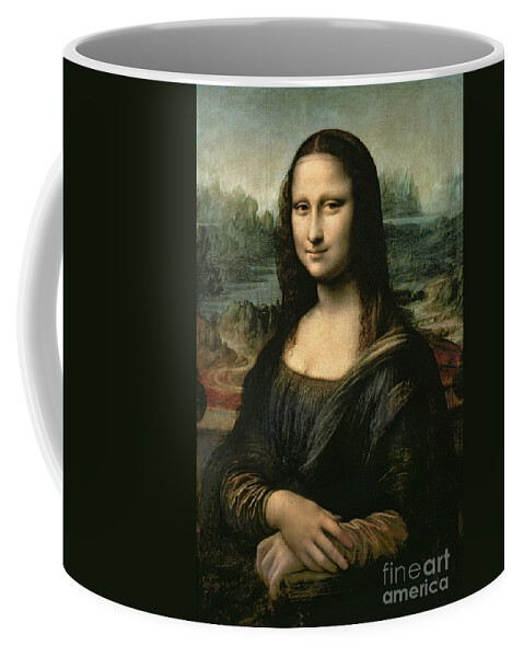 Mona Coffee Mug featuring the painting Mona Lisa by Leonardo da Vinci