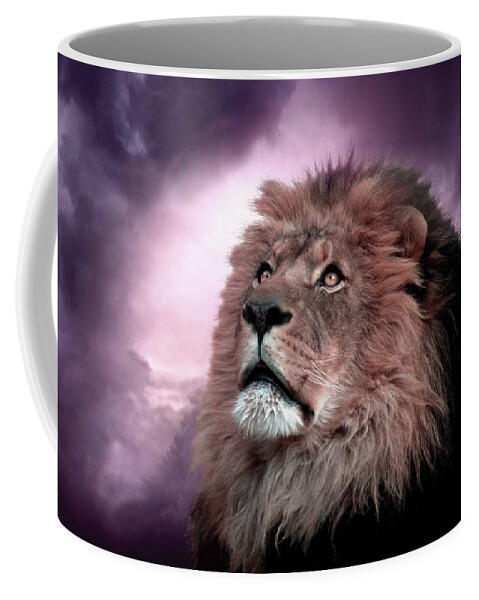 Lions Coffee Mug featuring the digital art Monarch by Bill Stephens
