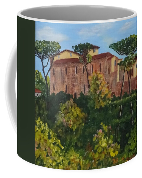 Diane Arlitt Coffee Mug featuring the painting Monastero by Diane Arlitt