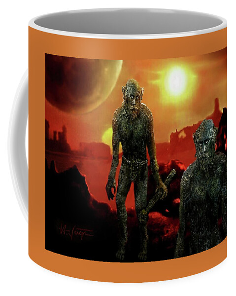 Monsters Coffee Mug featuring the digital art Monsters ? by Hartmut Jager