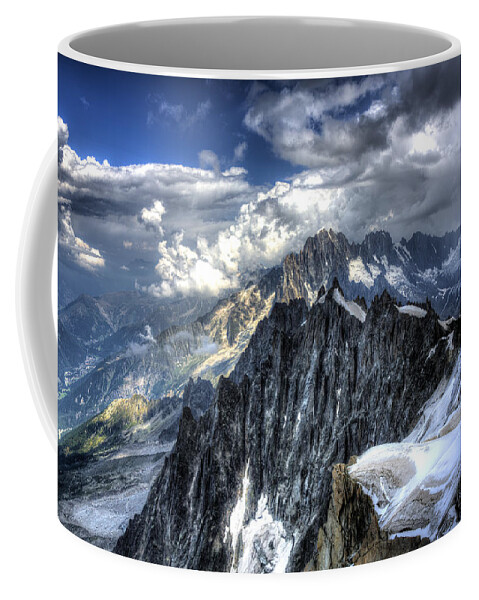 Mont Blanc Coffee Mug featuring the photograph Mont Blanc near Chamonix in French Alps by Shawn Everhart