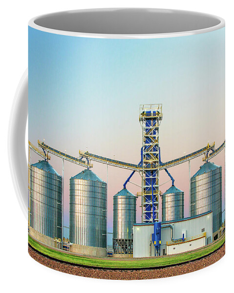 Grain Elevator Coffee Mug featuring the photograph Montana Highrise by Todd Klassy