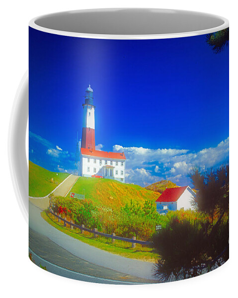 Montauk Point Coffee Mug featuring the photograph Montauk Point Lighthouse by Larry Mulvehill