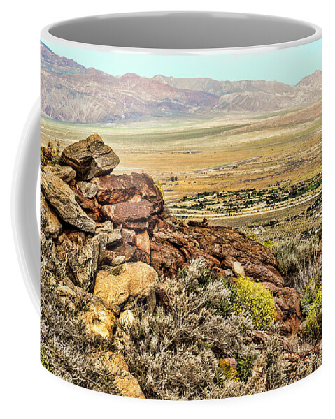 Desert Flowers Coffee Mug featuring the photograph Montezuma Rd-Borrego Valley View by Daniel Hebard