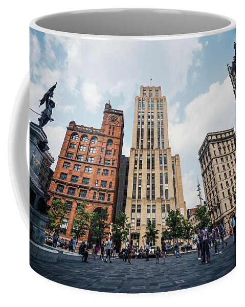 Montreal Coffee Mug featuring the photograph Montreal - Place dArmes by Alexander Voss