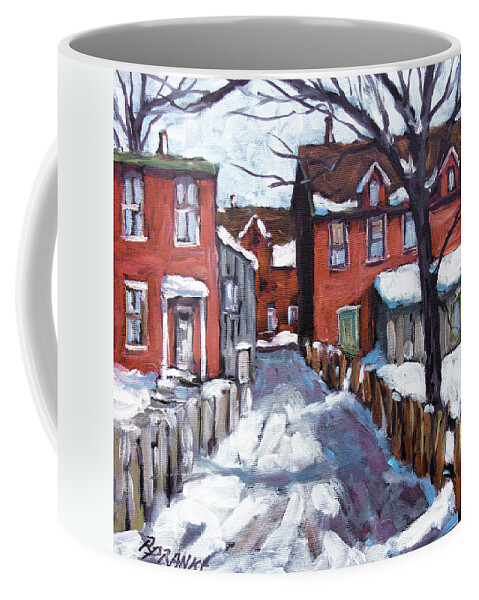 Art Coffee Mug featuring the painting Montreal Scene 02 by Prankearts by Richard T Pranke