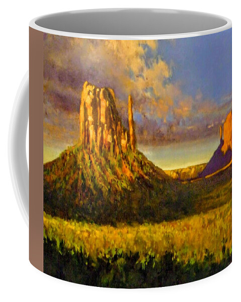  Coffee Mug featuring the painting Monument Passage by Jessica Anne Thomas