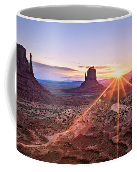 America Coffee Mug featuring the photograph Monument Valley by Eduard Moldoveanu