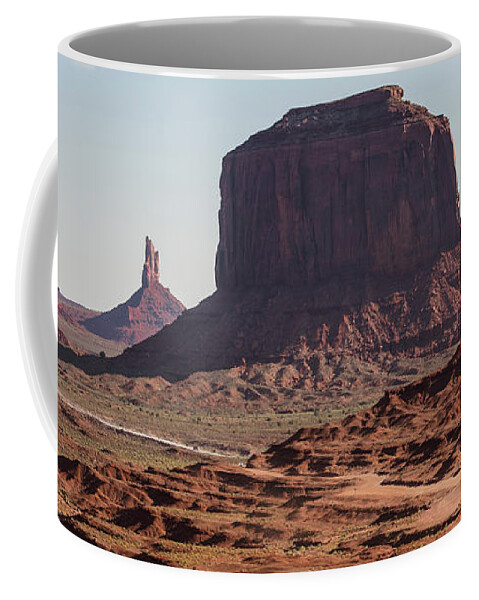 Monument Valley Coffee Mug featuring the photograph Monument Valley Man on Horse Sunrise by John McGraw