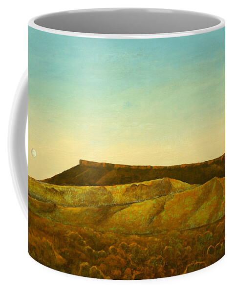 Sw Coffee Mug featuring the painting Moon and Mesa by Kerry Beverly