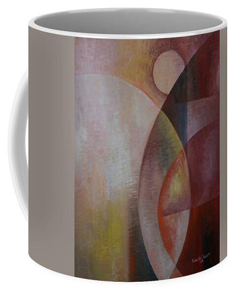 Moon And Shadows Coffee Mug featuring the painting Moon and Shadows by Obi-Tabot Tabe