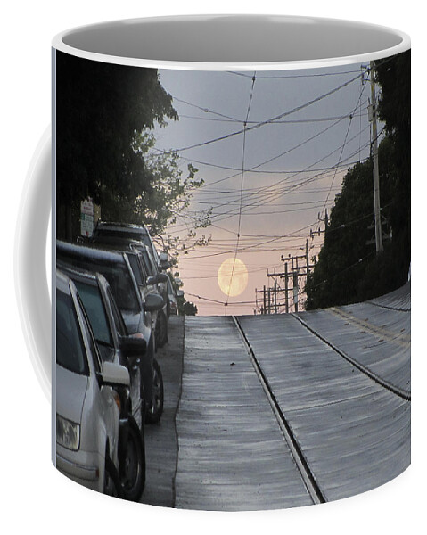 Moon Coffee Mug featuring the photograph Early Morning Moon by Erik Burg