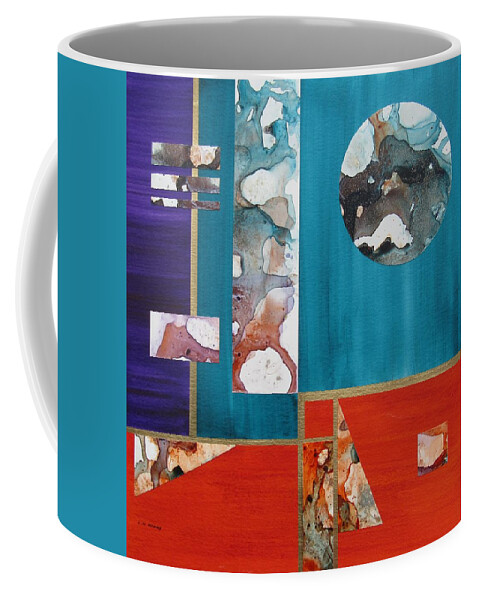 Abstract Coffee Mug featuring the painting Mooning by Louise Adams