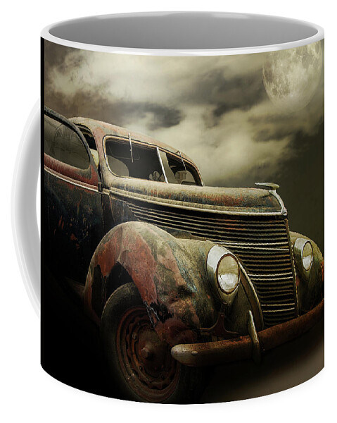 Cars Coffee Mug featuring the photograph Moonlight And Rust by John Anderson