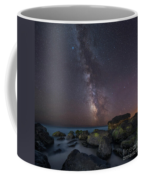 Moonlit Coffee Mug featuring the photograph Moonlit Beach by Michael Ver Sprill