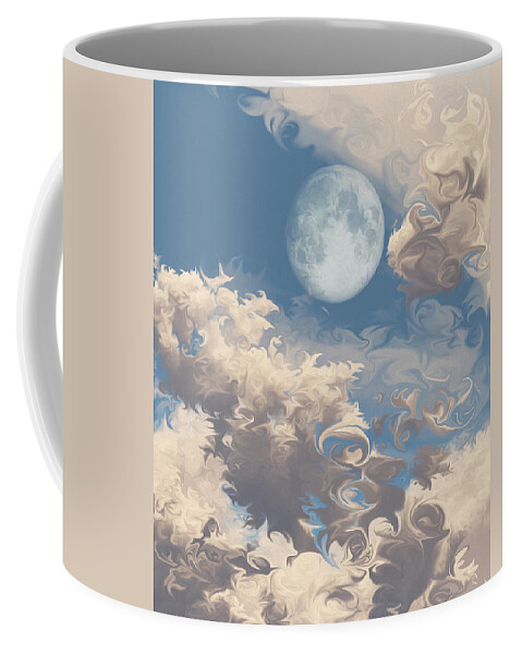Moon Coffee Mug featuring the digital art Moonrise by Brandi Untz