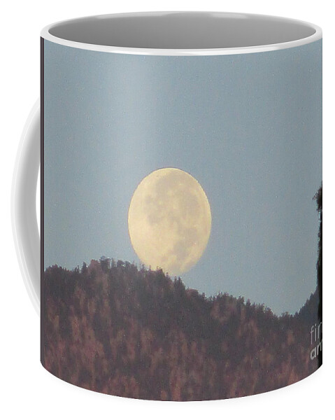 Moonset Coffee Mug featuring the photograph Moonset 3 by Randall Weidner