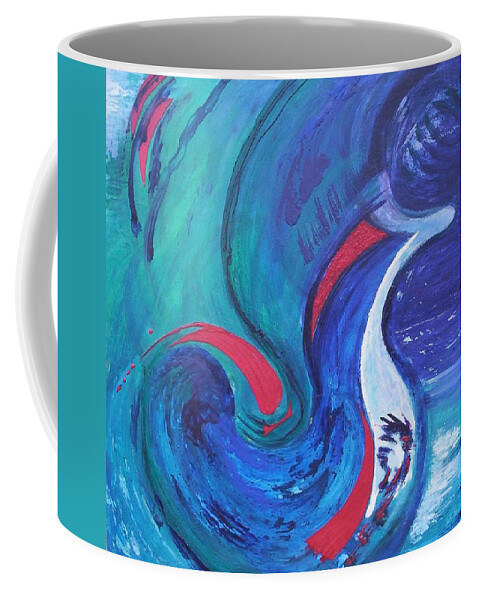 Encaustic Coffee Mug featuring the painting Moon Shine by Suzanne Udell Levinger