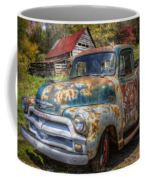 Vintage Coffee Mug featuring the photograph Moonshine Truck by Debra and Dave Vanderlaan